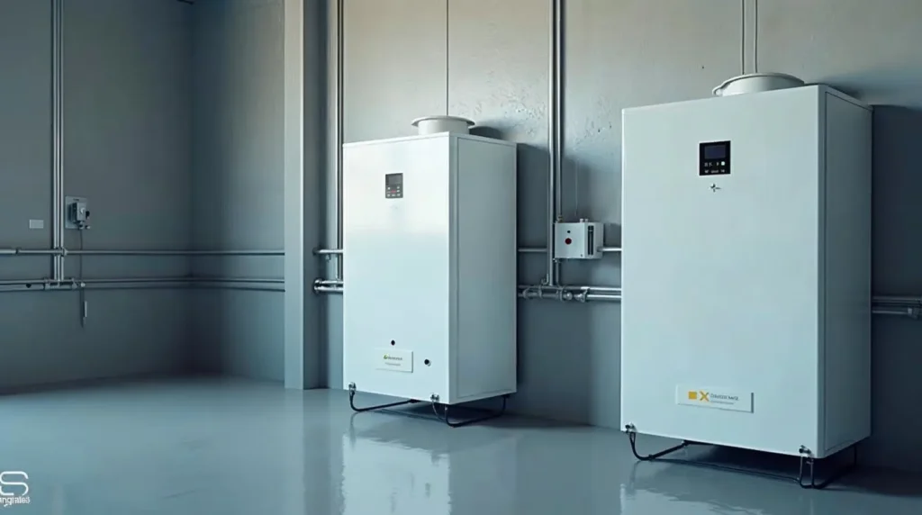 Pompe à chaleur air/eau reliée aux radiateurs
