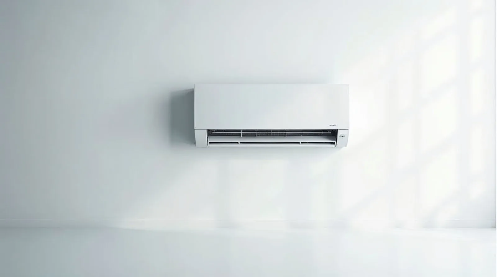 Climatiseur mural réversible dans un intérieur lumineux