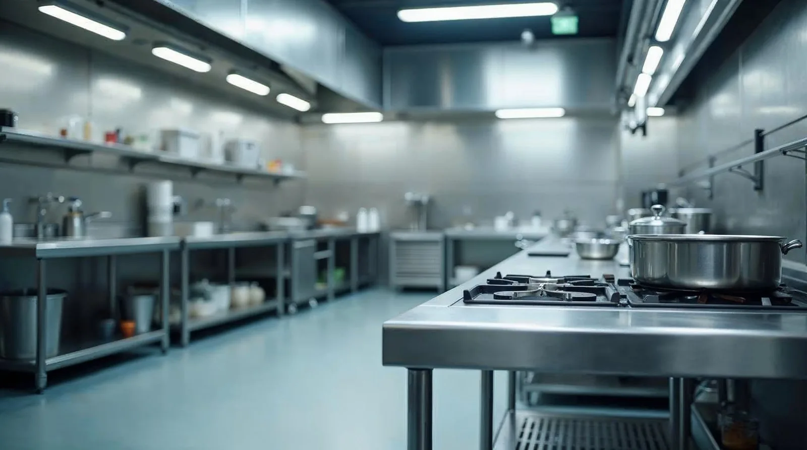 Cuisine professionnelle conforme aux normes d'hygiène