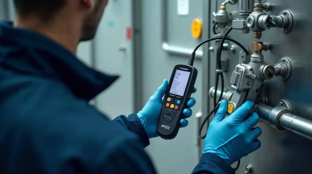 Recherche de fuite sur un circuit frigorifique