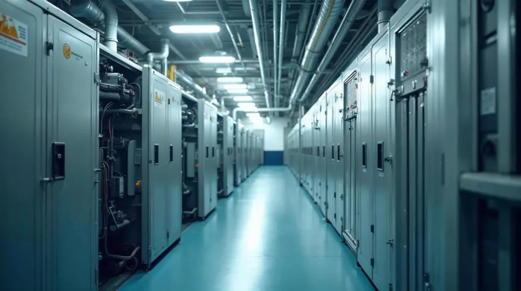 Salle des machines d'une installation de froid industriel