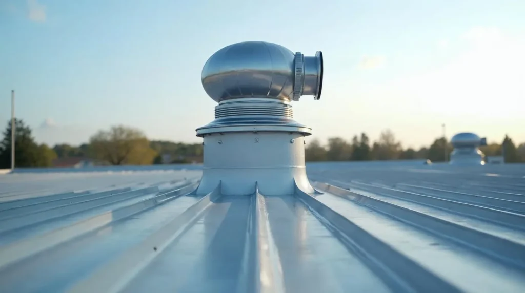 Tourelle d'extraction en toiture pour la ventilation d'une cuisine