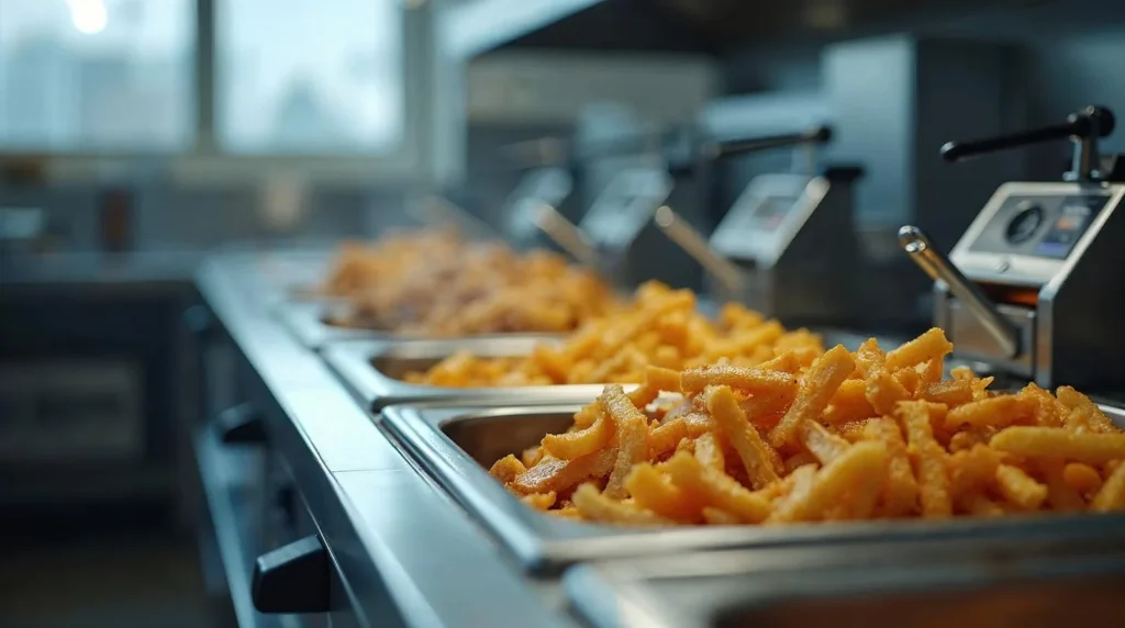 Friteuse professionnelle en cuisine