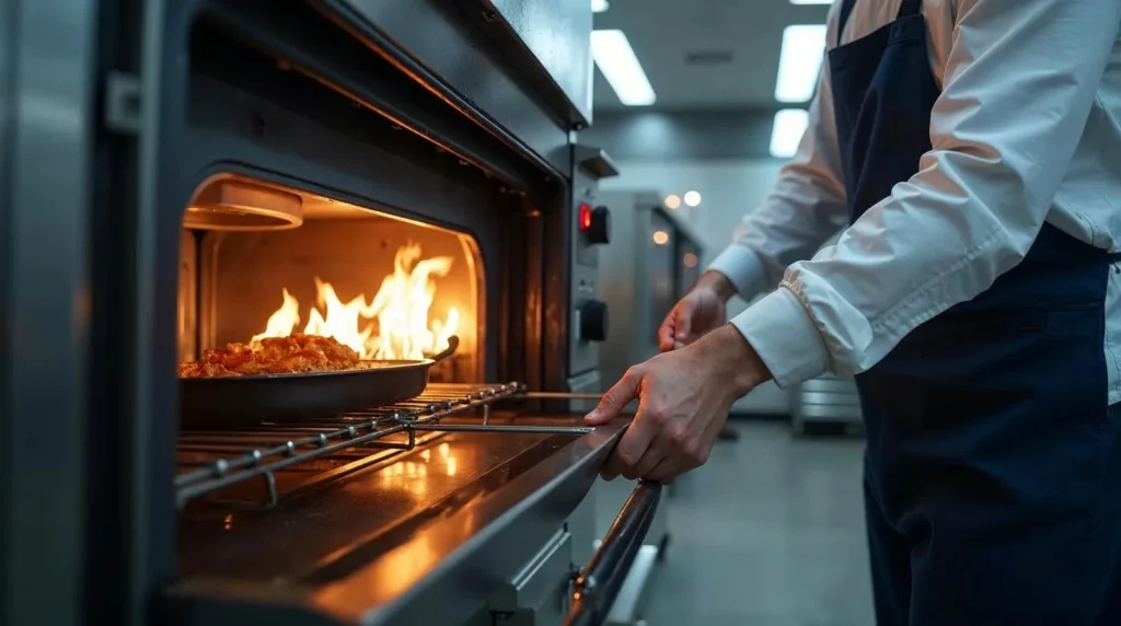 Maintenance d'un four professionnel de cuisson