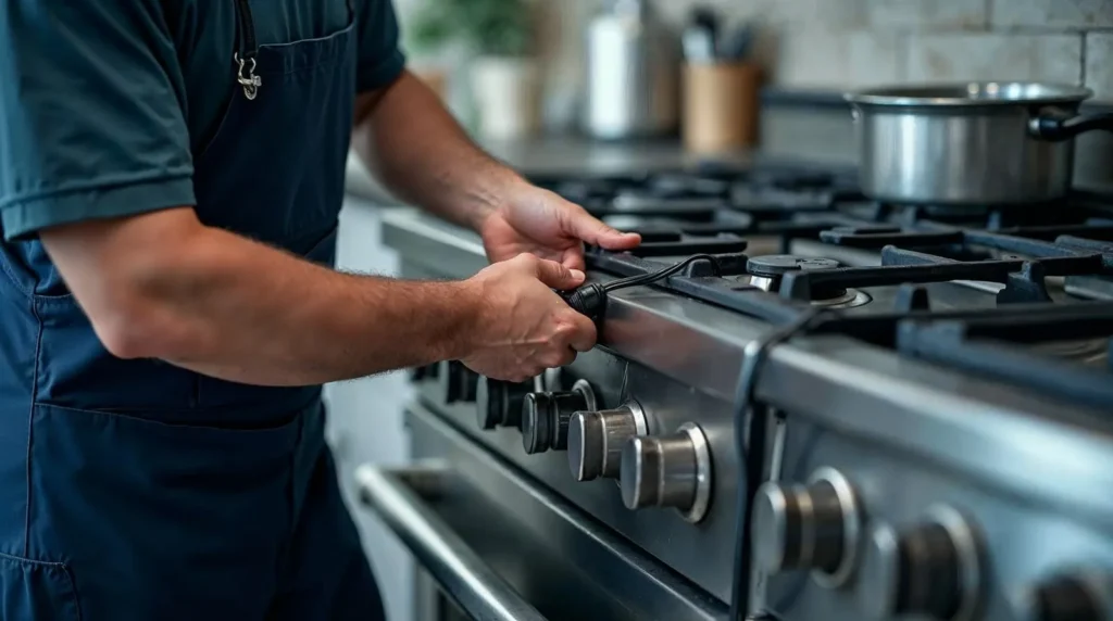 Raccordements sécurisés d'un appareil de cuisson