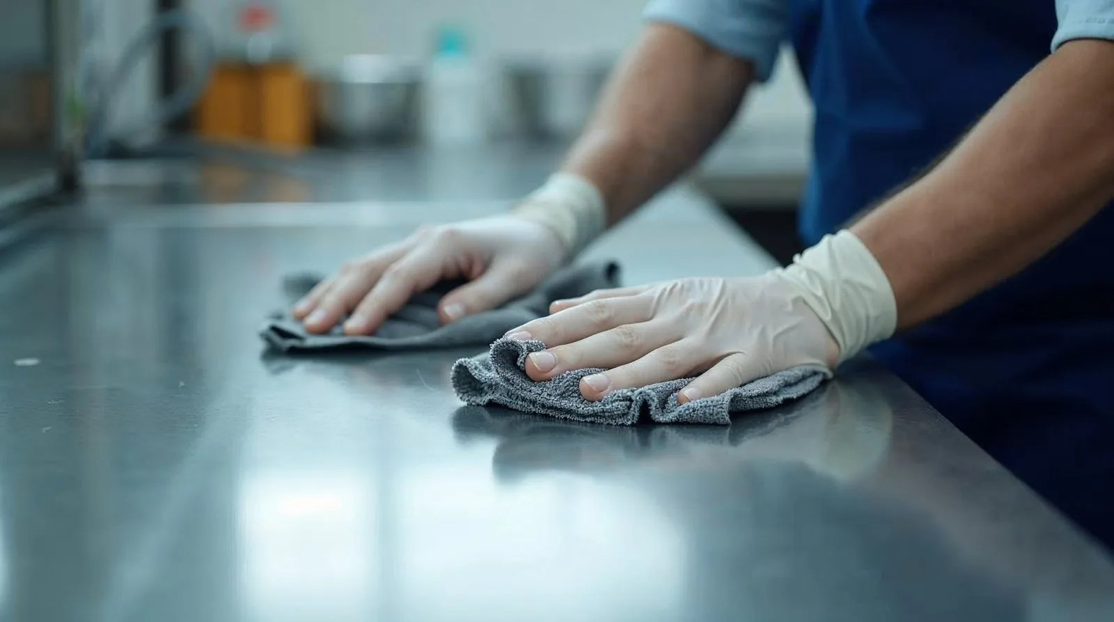 Entretien d'un plan de travail inox professionnel