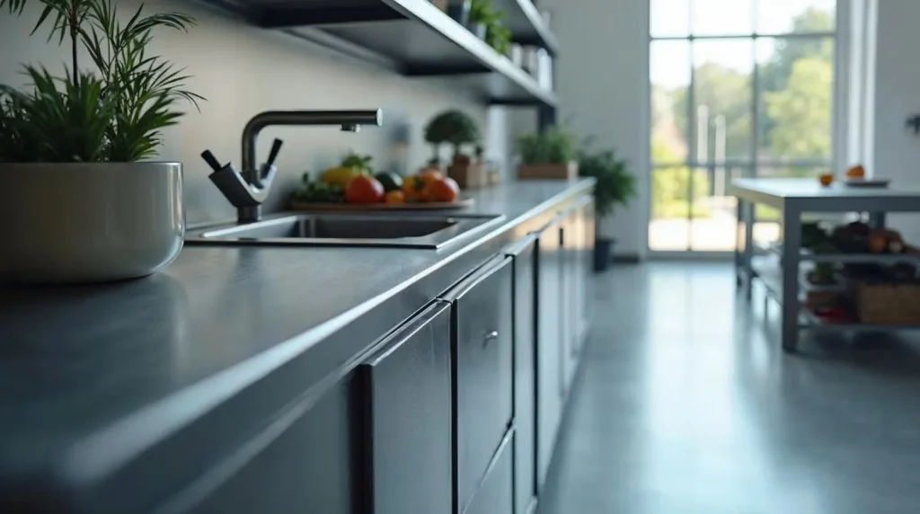 Étude sur mesure d'un plan de travail inox